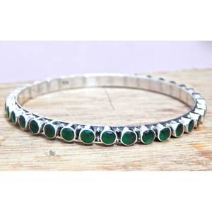 Brazalete fino hecho a mano de Plata de Ley 925, piedra preciosa de ónix verde Natural, joyería de plata, regalo perfecto para alguien especial - Product Image 3