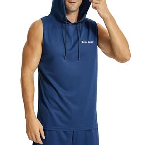 Hot Wholesale Latest Design Tank Tops <b>Sleeveless</b> <b>Men's</b> <b>Hoodies</b> Custom Logo Stylish Workout Athletic Gym Fitness Training Wear - Product Image 6
