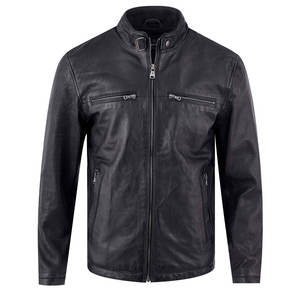 Diseña tu propia chaqueta de cuero de moda de alta calidad para hombre al mejor precio, chaqueta de cuero de manga larga. - Product Image 1