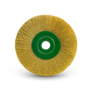 Brosse métallique en laiton pour roue, idéale pour l'élimination des scories de soudure, des incrustations et de la corrosion, disponible à un prix avantageux – Exportateur indien - Product Image 3