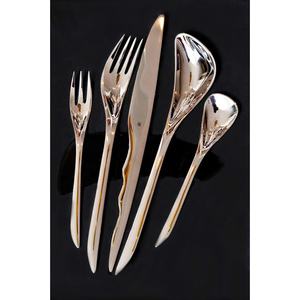 Stainless Steel Modern Look Silver Flatware Set with Unique Handle Design Luxury <b>Cutlery</b> for Restaurant Wedding Home Hotel - Product Image 4