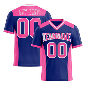 Camisetas de fútbol estampadas azul marino resistentes al sudor con diseño degradado - Product Image 3