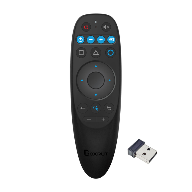 BOXPUT BPR2S Plus 2.4G Wireless BT 5.0 Smart Voice Air Mouse 6-Axis Gyro Rolling Code IR Isolation OTA Remote for Android TV Box