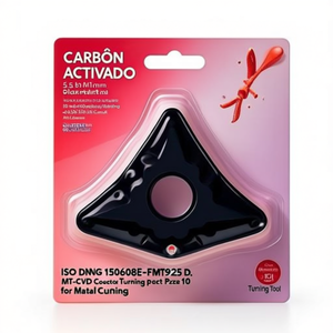 Inserto de Torneado Indexable con Recubrimiento MT-CVD ISO DNMG 150608E-FMT9325 D. 5.16mm, Paquete de 10 para Corte de Metal - Product Image 2