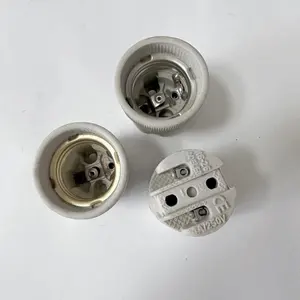 Hoge Kwaliteit China Fabrikant Elektrische Schroefdraad Decoratieve Porseleinen Socket Keramische E27 Lamphouder