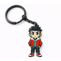 Porte-clés en métal personnalisé en forme d'excavatrice, cadeau pour enfants, garçons, souvenirs de machine