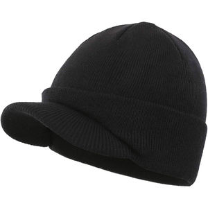 Gorros Unisex de 60 colores con logotipo personalizado bordado tejido sólido Gorro con logotipo personalizado gorro cálido de invierno gorros cálidos de invierno con puños acrílicos - Product Image 5