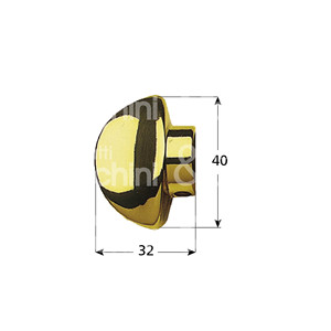 BOUTON HALF MOON Pour cylindres préparés H40 X L32 mm - Product Image 1