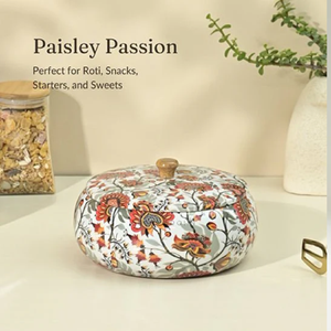 Caja Roti de madera hecha a mano con pinzas de forma redonda de alta calidad, caja Chapati con tapa desmontable de proveedor indio - Product Image 5