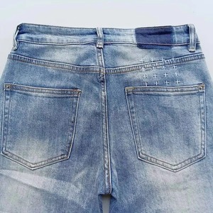 Jeans de Hombre de Alta Calidad, Corte Regular, Azul Clásico, Corte Recto, Cómodos, Elegantes, para Uso Diario, Producción al por Mayor - Product Image 5