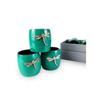 Fábrica de Vietnam hecha a mano laca tradicional servilletero y posavasos modelo LRC6002 artesanía de Material Natural - Product Image 1