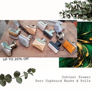 Poignée de tiroir carrée en bois de résine de style américain pour armoires de cuisine commodes chambres à coucher utilisation en extérieur et villa - Product Image 2