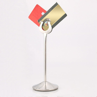 8 ''Acier Inoxydable Restaurant Buffet Table Numéro Stand Nom Porte-Étiquette Menu Stand Table De Mariage Place Titulaire De La Carte Stand