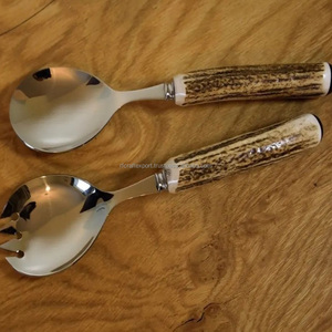 Vente en gros de couverts en acier inoxydable de bonne qualité avec manche en corne cuillère fourchette de l'Inde RF Crafts - Product Image 6