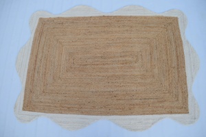Alfombra de yute hecha a mano Alfombra de yute trenzada Alfombra sostenible Alfombra tejida a mano para sala de estar y dormitorio - Product Image 3