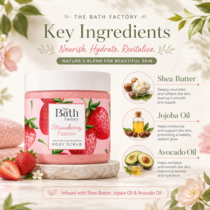 The Bath Factory Strawberry Shea <b>Body</b> <b>Scrub</b> for Smooth Radiant Skin and Gentle Exfoliation - Product Image 4