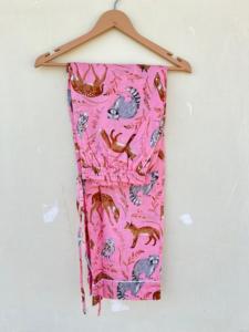 Hecho a mano 100% algodón estampado Floral lujo elegante Casual mujer Pijamas suave transpirable popelina para verano otoño primavera - Product Image 5