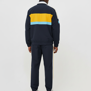 Survêtement de jogging deux pièces en coton 100% de haute qualité, coupe-vent, streetwear d'hiver, logo imprimé personnalisé, fermeture éclair - Product Image 5