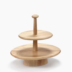 แท่นวางเค้กไม้ทนทานสำหรับเสิร์ฟขนมขนมขนมคัพเค้กคุกกี้ตกแต่งบ้านสำหรับร้านเค้ก - Product Image 1