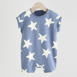 Barboteuse en coton bambou biologique pour bébé imprimée en usine vente directe vêtements d'été barboteuse pour nouveau-né combinaison en coton biologique pour bébé en ligne - Product Image 6