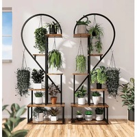 Support de jardinière en métal moderne décoratif pour jardin extérieur support de Pot de fleur en forme de coeur support de jardinières fait main de grande taille