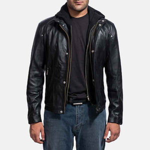 Chaqueta de Cuero de Gamuza de Alta Calidad, Estilo Urbano, con Múltiples Bolsillos y Cremallera, Chaqueta de Gamuza Entallada para Hombre - Product Image 6