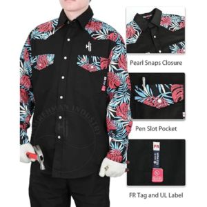 Protection <b>Shirt</b> FR Welding <b>Flame</b> Resistant Worker <b>Shirt</b> Heat Resistant Welding Industrial Work Long Sleeve Work <b>Shirt</b> Wholesale - Product Image 5
