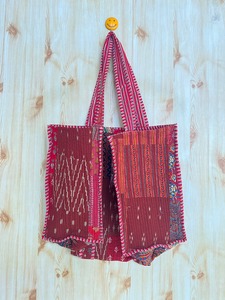 Bolso acolchado de algodón hecho a mano Jhola, bolso de mercado con estampado a la moda, bolso de compras Hippie, bolso elegante de mercado Hippie - Product Image 6