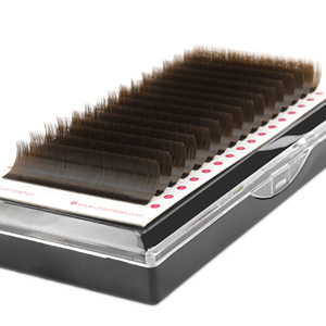 CharmLash longue durée boîtes à cils bruns extensions de cils en soie brune OEM ODM marque privée extensions de cils colorées individuelles - Product Image 1