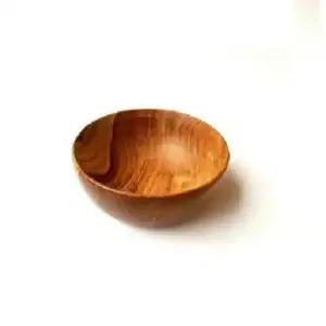 Bol à pâte en bois Vintage rustique sculpté à la main bols en vrac polis en Paulownia pour support de salle à manger de ferme à la maison - Product Image 2