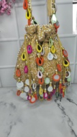 Nouvel arrivage de sacs à main de créateur pour femmes sac à main potli sac de mariée brodé en miroir pour mariage à bas prix artisanat de luxe