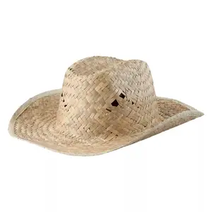 Natural handmade raffia hats eco friendly seagrass palm leaf straw cowboy hat for men women children made in Vietnam