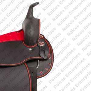 Sillín de caballo ecuestre de nuevo diseño 2025 en Stock, sillines occidentales ligeros de calidad Premium de piel de vaca para caballos - Product Image 4