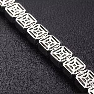 Pulsera de tenis de aleación de plata esterlina para hombres y mujeres alivio de energía de salud joyería Unisex aniversario estilo Hiphop - Product Image 2