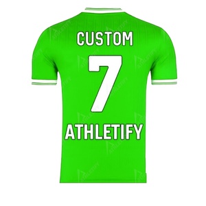Maillot de football pour hommes personnalisé avec nom et numéro, coupe athlétique pour les équipes et un usage décontracté, respirant et durable. - Product Image 1