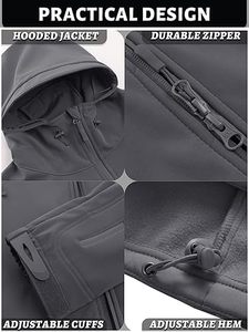 Veste coupe-vent coupe-vent imperméable softshell avec logo personnalisé pour hommes, fabriqué en polyester, pour les activités de plein air, sac emballé - Product Image 5