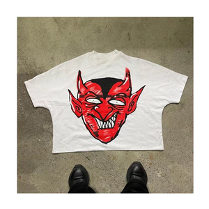 Fabricante de fábrica, ropa de calle, camisetas con estampado gráfico Vintage para hombre, venta al por mayor, Camiseta de algodón 100% pesada personalizada - Product Image 2