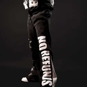 Conjunto de Sudadera con Capucha y Pantalones Deportivos de Felpa Francesa de Alta Calidad con Logotipo Personalizado, Conjunto de 2 Piezas, Pantalones Deportivos Acampanados con Cremallera para Hombre - Product Image 4