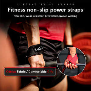สายรัดข้อมือสำหรับยกน้ำหนักแบบหนักและที่จับสำหรับยกน้ำหนัก |   สายรัดจับมือจับแบบมีโลโก้สั่งทำพิเศษ - Product Image 6