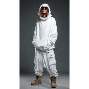 Sweat à capuche d'hiver à épaules tombantes pour homme, streetwear, molleton 500 GSM, sweat à capuche ample pour homme, streetwear oversize pour homme, hauts pour homme - Product Image 4