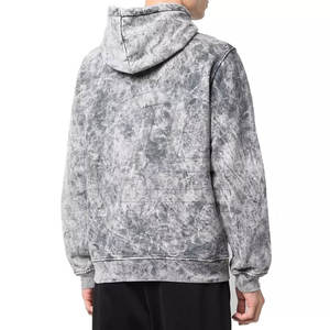 Sweat à capuche pour hommes avec épaules tombantes et coupe ample 100% coton saison hivernale col à capuche effet délavé Style de rue - Product Image 2