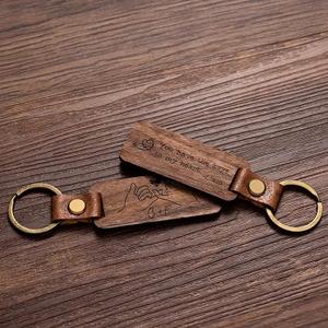 Porte-clés personnalisé en bois gravé au laser, logo vierge, cadeau souvenir promotionnel, porte-clés en bois naturel, vente en gros bon marché - Product Image 3