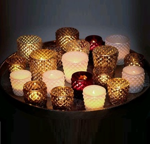 Luxury Sustainable <b>Glass</b> Votive <b>Candle</b> <b>Holder</b> with Festive Lantern & <b>Candle</b> Jar for Christmas Home Decoration - Product Image 1