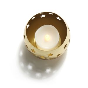 Vela de Metal decorativa de Navidad, diseñador votivo, Color plateado para el hogar, boda, decoración de mesa, tarro de vela redondo - Product Image 5