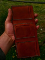 Portefeuille court à trois volets en cuir véritable fait main pour homme, anti-vol, vintage, avec blocage RFID, fermeture ouverte, couleur personnalisable, haute qualité