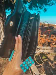 Cartera occidental con cremallera y borlas florales, accesorios de viaje ecológicos de alta calidad de cuero genuino para mujer de otoño - Product Image 3