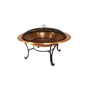 Copper Hammered <b>Fire</b> <b>Pit</b> With Iron Black Stand And Mesh Lid <b>Fire</b> <b>Pit</b> Classic Design Customized Size <b>Fire</b> <b>Pit</b> For Sale - Product Image 4