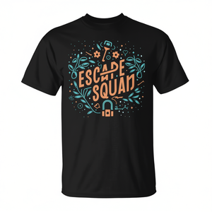 T-shirt Équipe Escape Room Familiale pour Cadeaux d'Anniversaire Produit Promotionnel - Product Image 2