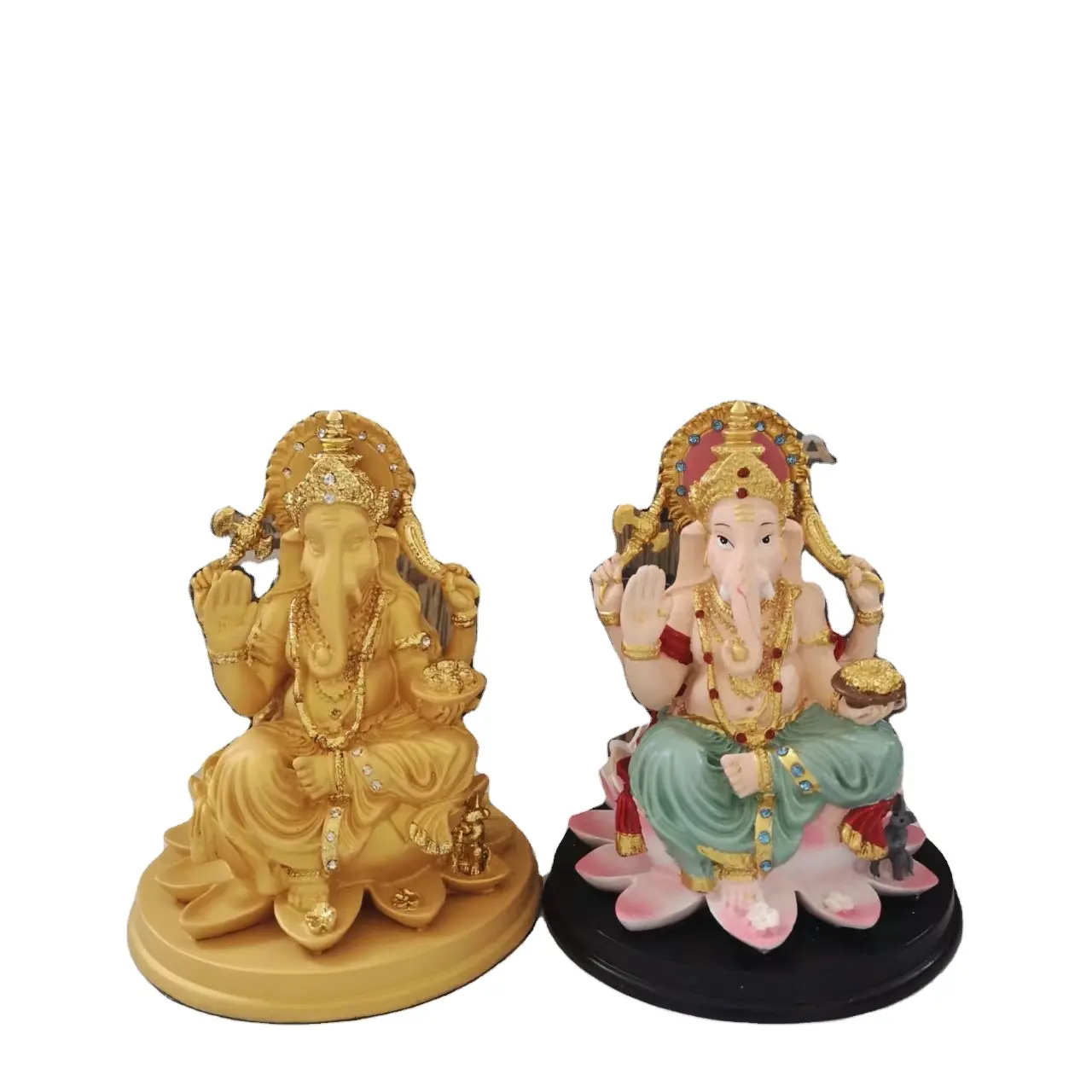 Ganesha resina artigianato ODM OEM statua idol lord ganesha scultura religione decorazione artigianato in resina elefante statua indiana ganesha