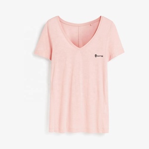 Camisa de algodón de verano para damas jóvenes, camisetas ajustadas Unisex informales Vintage ecológicas de secado rápido, logotipo personalizado de alta calidad - Product Image 1